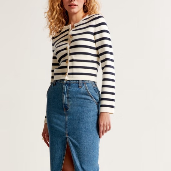 ABERCROMBIE & FITCH LuxeLoft Crew Sweater Jacket NWT - Picture 5 of 11